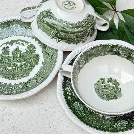 Бульонная пара Adams Wedgwood group English Scenic 300 мл Англия