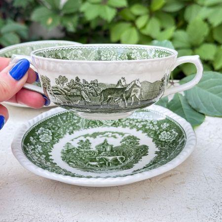 Бульонная пара Adams Wedgwood group English Scenic 300 мл Англия