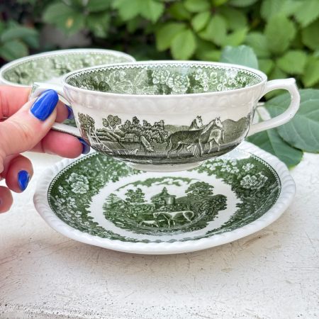 Бульонная пара Adams Wedgwood group English Scenic 300 мл Англия