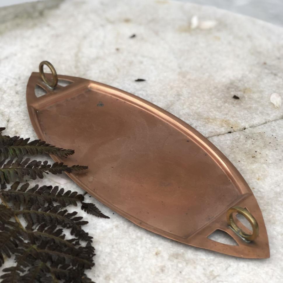 Поднос медный малый с ручками