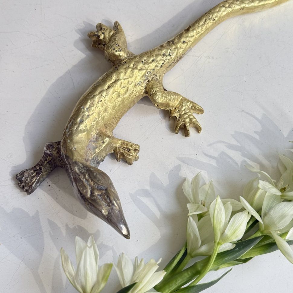 Статуэтка Ящерица 23 см бронза