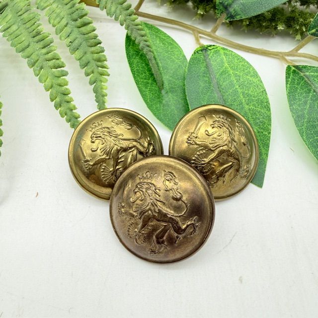 Пуговица мундирная большая Stampwerk Лев 2,5 см латунь Голландия