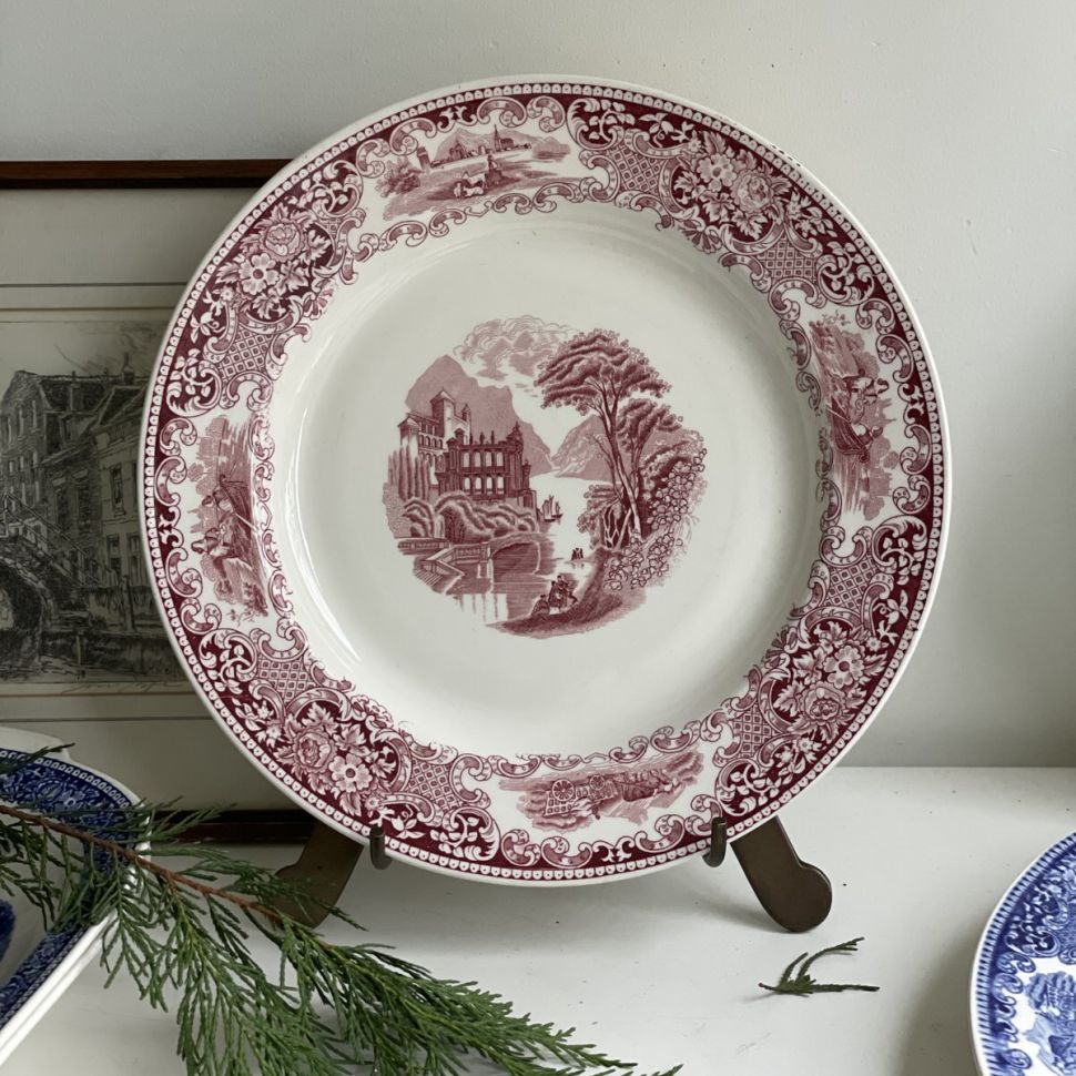 Блюдо 30 см Maastricht Petrus Regout Castillo Голландия