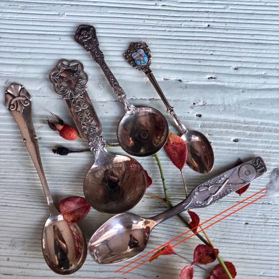 Ложка для сахара Ружья 1975 г.