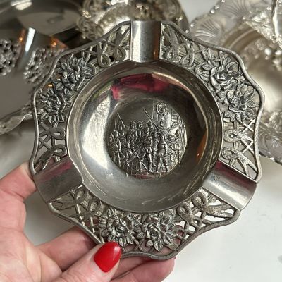 Пепельница 14 см мельхиор