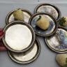 Блюдце поднос подставка 10 см серебрение