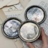 Блюдце поднос подставка 10 см серебрение