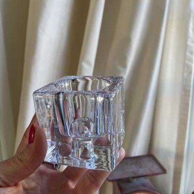 Подствечник куб хрусталь двусторонний