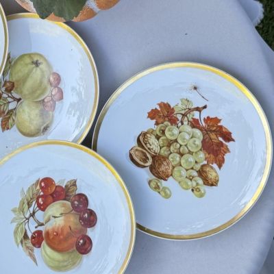 Тарелка Jaeger & Co Harvest Грецкий орех и Виноград 20 см фарфор Германия