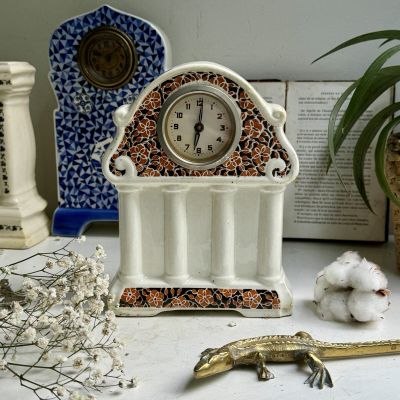 Часы настольные Ардеко 19 см фарфор реставрация основания