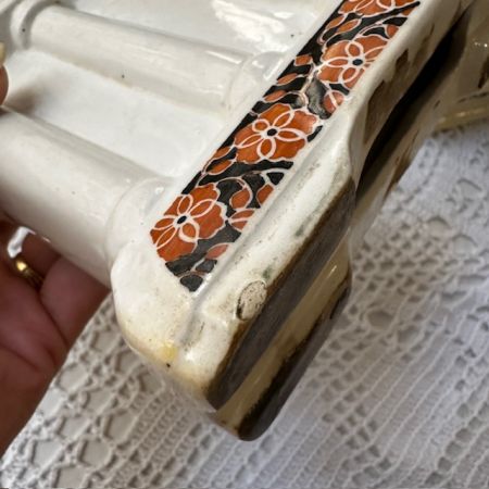 Часы настольные Ардеко 19 см фарфор реставрация основания