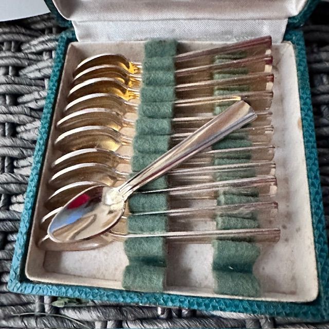 Ложка кофейная Maison Provost 11 см металл золочение Франция