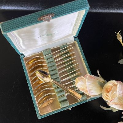 Ложка кофейная Maison Provost 11 см металл золочение Франция