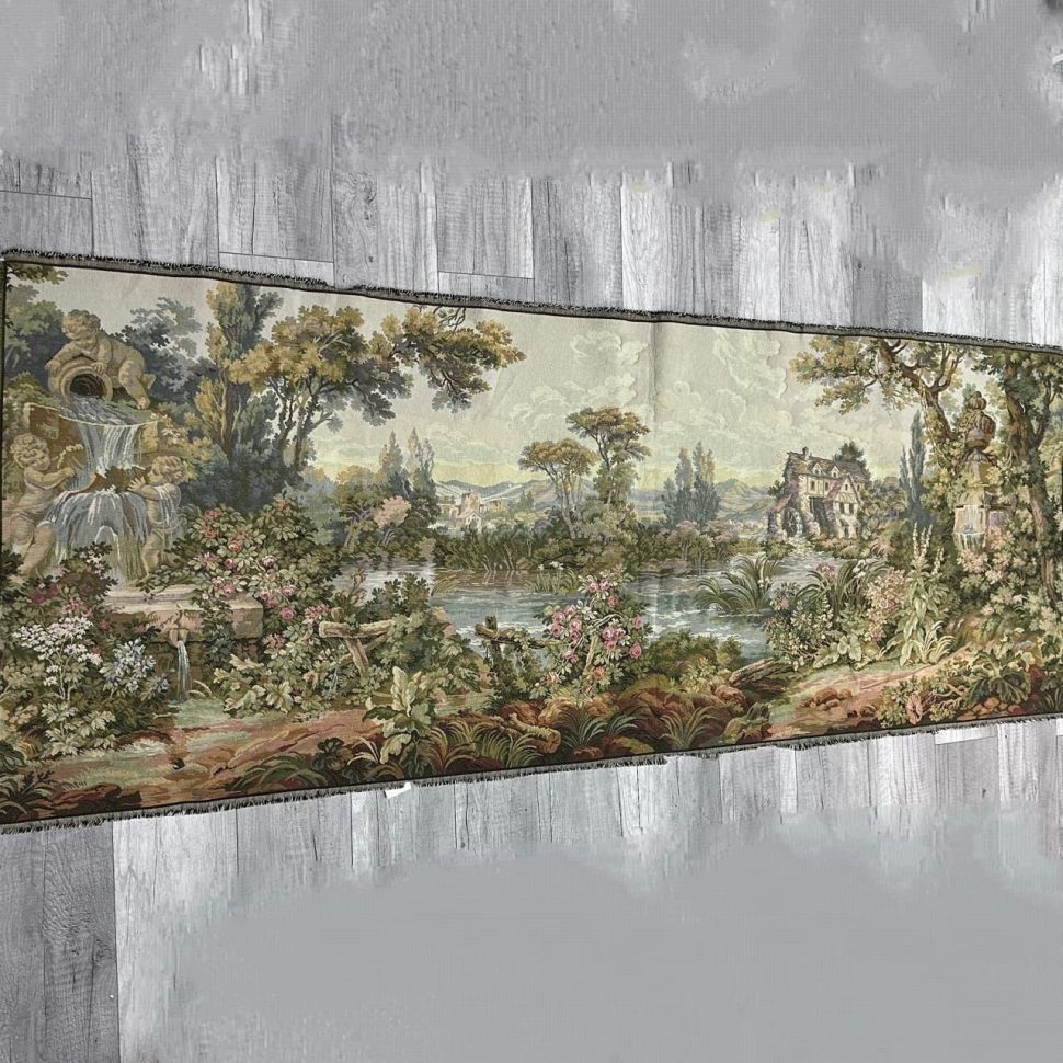 Гобелен Пейзаж у реки 73х190 см Бельгия