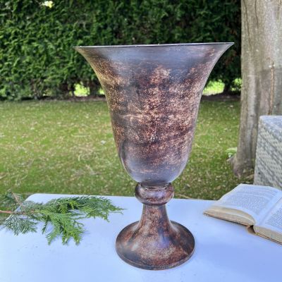 Ваза большая тяжелая 38 см медный сплав