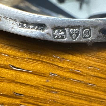 Шкатулка викторианская 12 см серебро ткань Англия