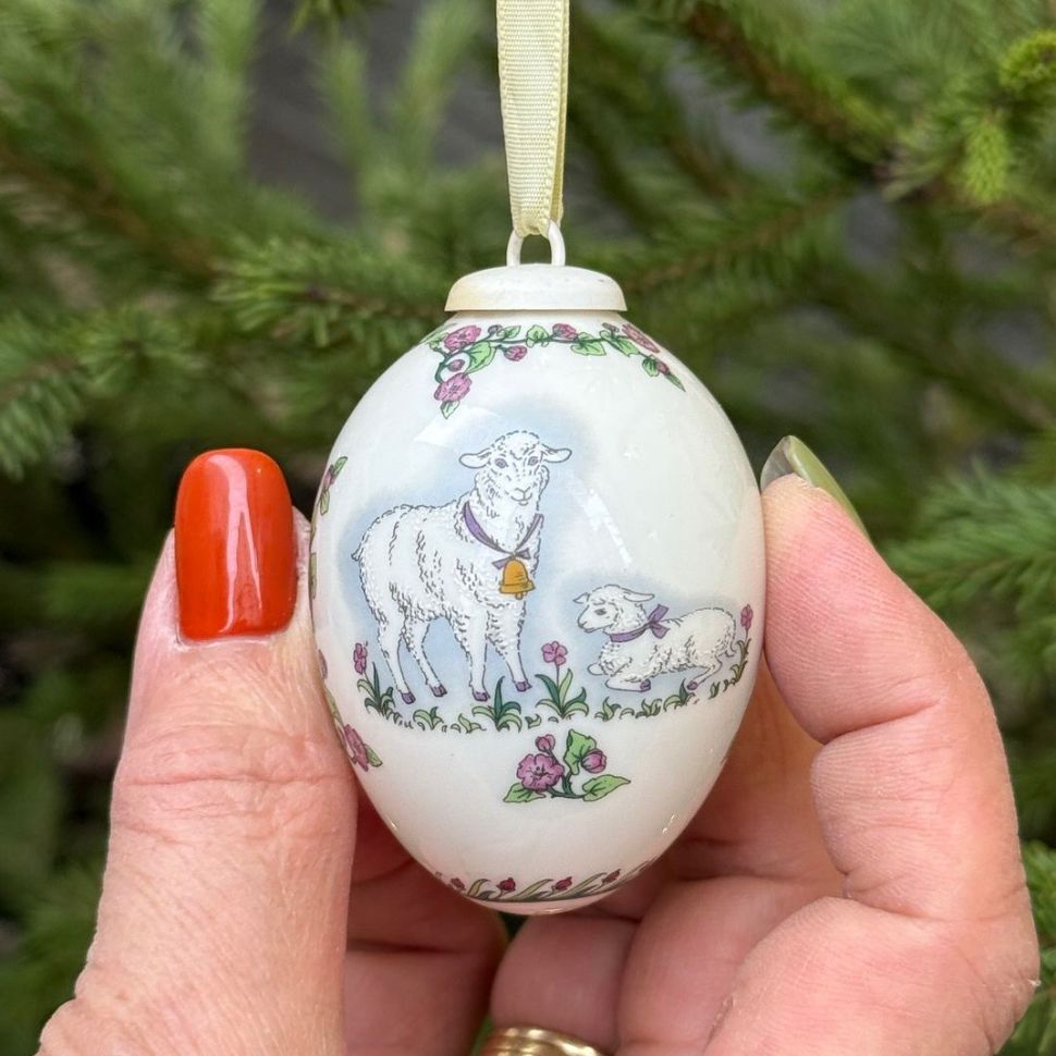 Подвес Яйцо пасхальное Hutschenreuther 7 см фарфор Германия 1990 г.