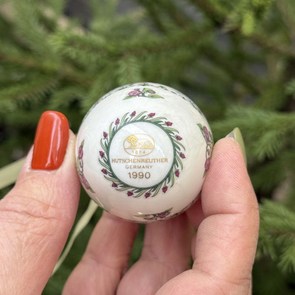 Подвес Яйцо пасхальное Hutschenreuther 7 см фарфор Германия 1990 г.