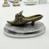 Пепельница дамская персональная Туфелька 11 см латунь 
