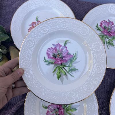 Тарелка Мак розовый 21 см фарфор Бельгия