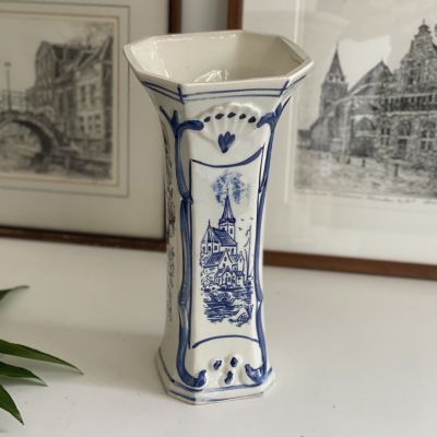Ваза 25 см Delfts Город на воде Голландия