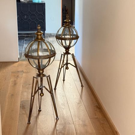 Подсвечник Ветрозащитный Фонарь Windlicht Нидерланды мидсенчури стекло латунь 