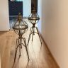 Подсвечник Ветрозащитный Фонарь Windlicht Нидерланды мидсенчури стекло латунь 