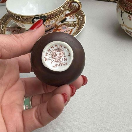 Ваза мини Каннон с бессмертными Satsuma 6 см фарфор Япония  
