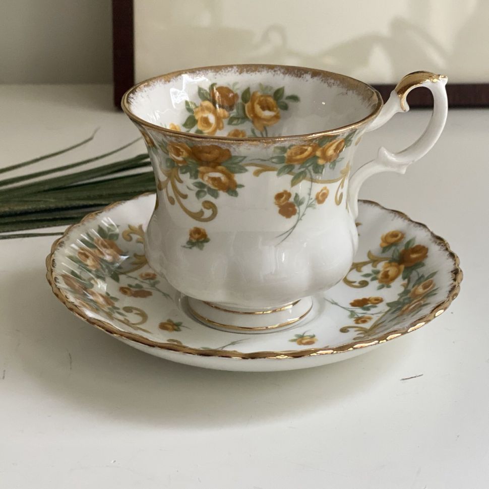 Кофейная пара Roayal Albert Marjorie 200 мл Англия (микроскол)