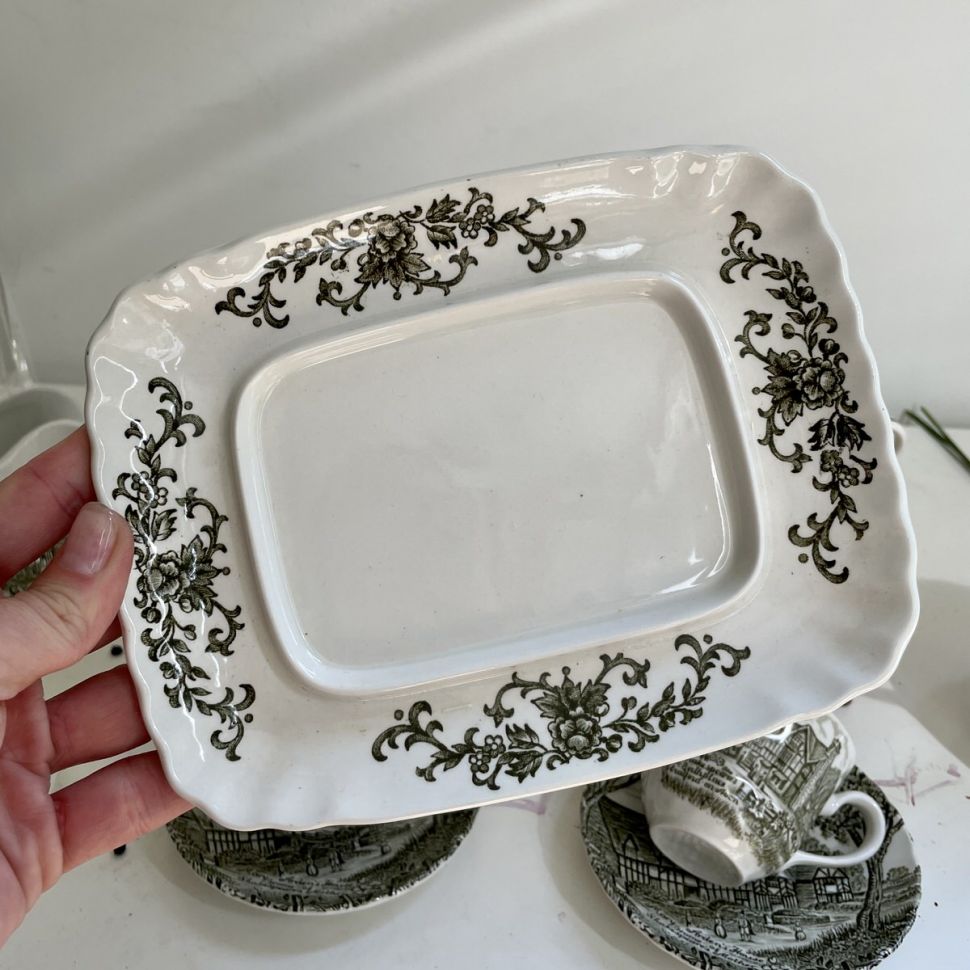 Блюдо для масла Staffordshire 19 см Англия