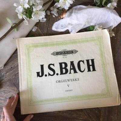 Старые ноты для органа произведения Баха