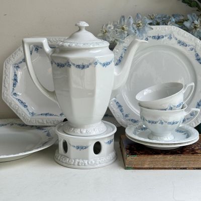 Чайная пара Rosenthal Classic Rose голубые розы 220 мл Германия 