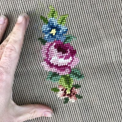 Вышивка для ручек стула Роза, 2 шт.