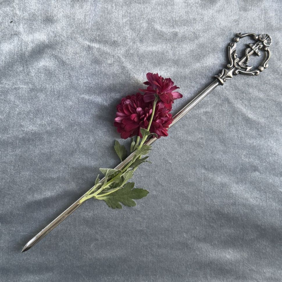 Шпажка шампур 25 см серебрение Франция 