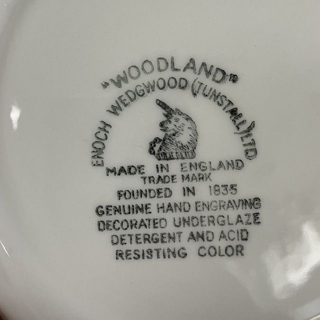 Тарелка Enoch Wedgwood Woodland 20 см Англия синий