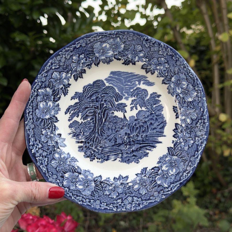 Тарелка Enoch Wedgwood Woodland 20 см Англия синий