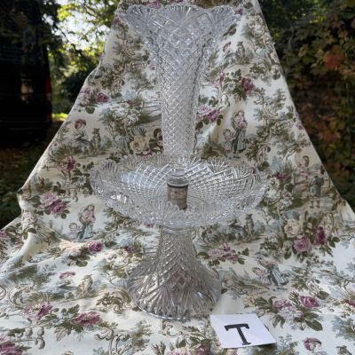 Ваза этажерка центр стола 40 см хрусталь Франция