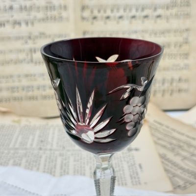 Бокал Anna Hutte красный 250 мл накладной хрусталь Германия 