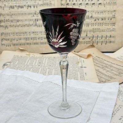 Бокал Anna Hutte красный 250 мл накладной хрусталь Германия 