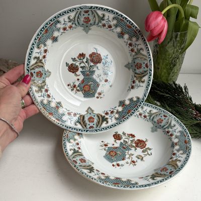 Тарелка глубокая Maastricht Petrus Regout Cenis 22 см Голландия до 1899 года