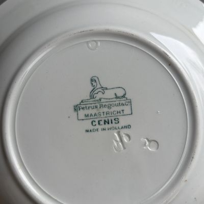 Тарелка глубокая Maastricht Petrus Regout Cenis 22 см Голландия до 1899 года