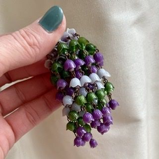 Брошь ландыши пластик