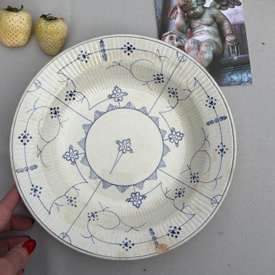 Тарелка глубокая Sarreguemines Indisch Blau 24 см фарфор Франция
