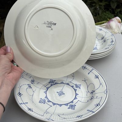 Тарелка глубокая Sarreguemines Indisch Blau 24 см фарфор Франция