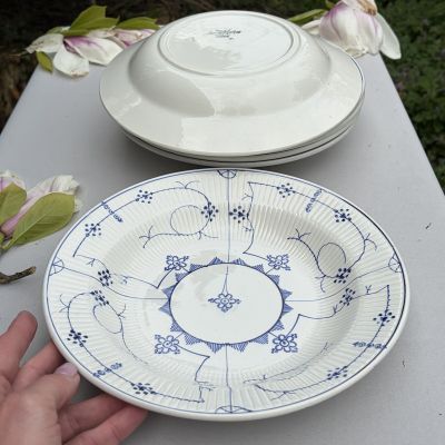Тарелка глубокая Sarreguemines Indisch Blau 24 см фарфор Франция