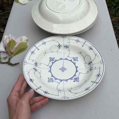 Тарелка глубокая Sarreguemines Indisch Blau 24 см фарфор Франция