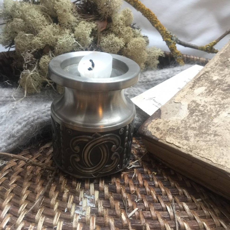 Подсвечник на одну свечу Норвегия олово