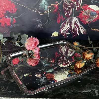 Поднос прямоугольный 35х52 см хромированная сталь Франция