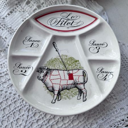 Тарелка для подачи мяса Porcelaine D'Auteuil Le Filet 22 cм Франция 