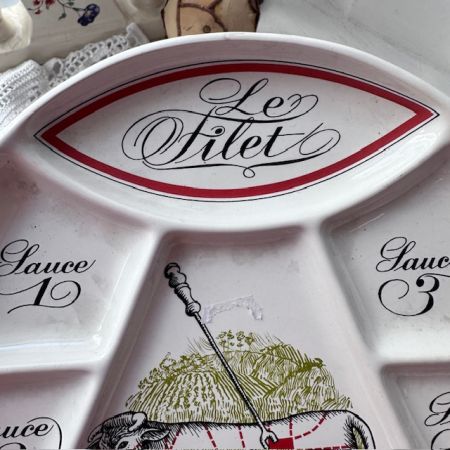 Тарелка для подачи мяса Porcelaine D'Auteuil Le Filet 22 cм Франция 